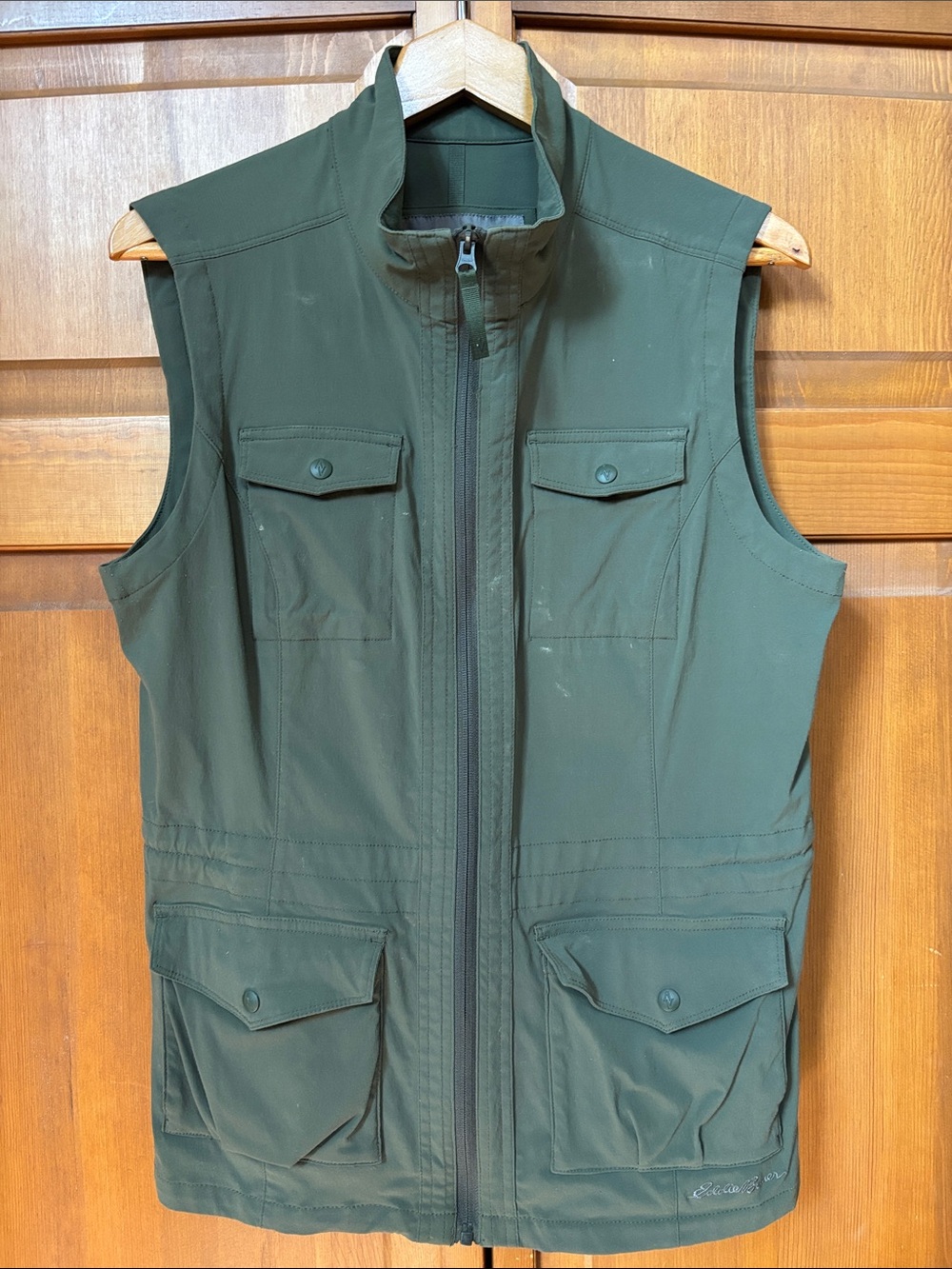 Eddie Bauer Travex Women's Dark Forest Green Sleeveless Utility Vest